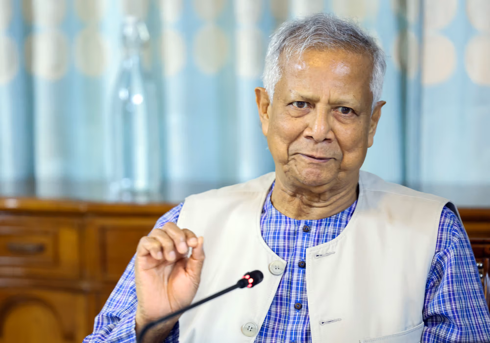Dhaka: Chief Adviser Professor Muhammad Yunus addresses the submission of the Women’s Affairs Reform Commission report at the State Guest House Jamuna in Dhaka on Saturday, April 19, 2025. (Photo: IANS)