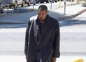 Kanye West exiting court in Malibu after Malibu mansion renovation lawsuit ruling